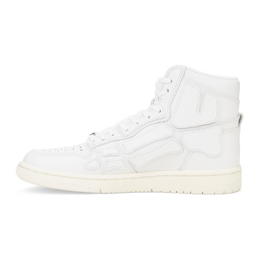 leather panelled skel white hi-top sneakers