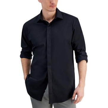 mens collar cotton button-down shirt