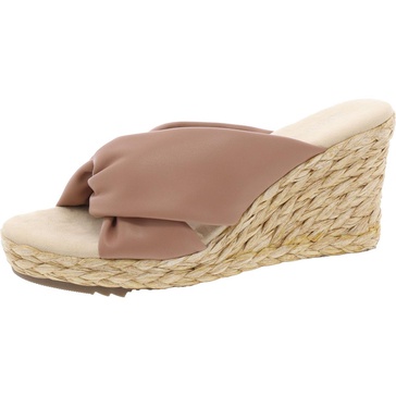 weslie womens slip on open toe wedge sandals