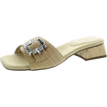 naomi womens buckle leather block heels