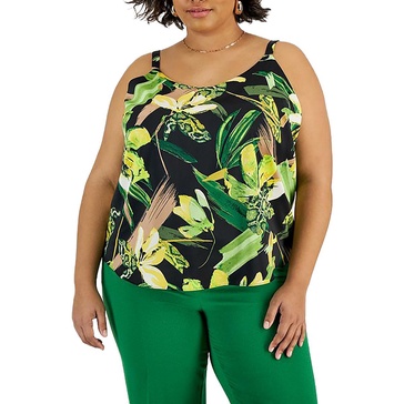 plus womens scoop neck sleeveless pullover top