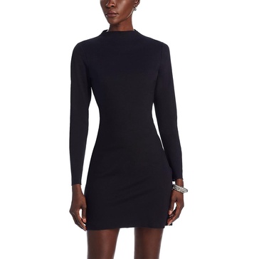 womens above knee mock neck mini dress