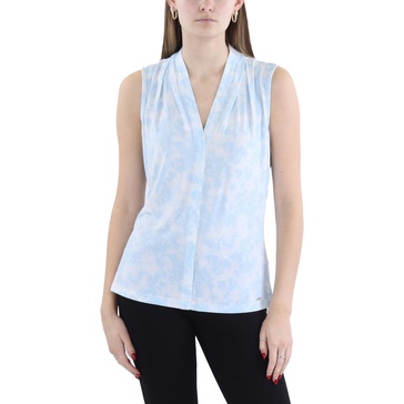womens v neck sleeveless shell
