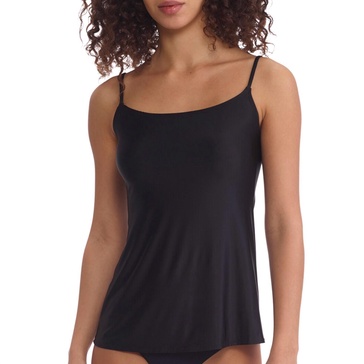 faux silk cami in black