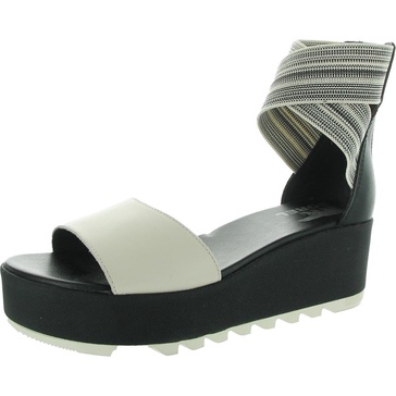 womens adjustable leather wedge sandals