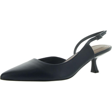 kittie 2 womens faux leather buckle slingback heels