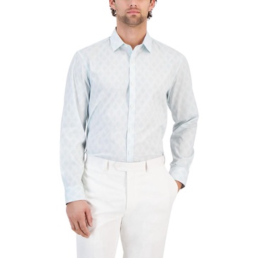mens printed cotton button-down shirt