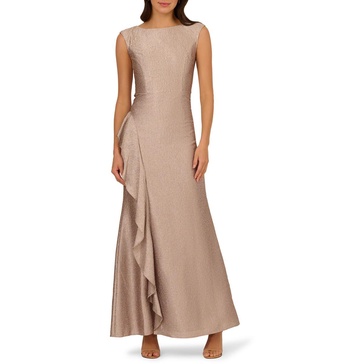 womens shmmer jacquard evening dress