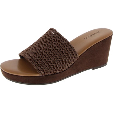 womens padded insole knit mule sandals