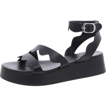 faye womens faux leather platform slingback sandals