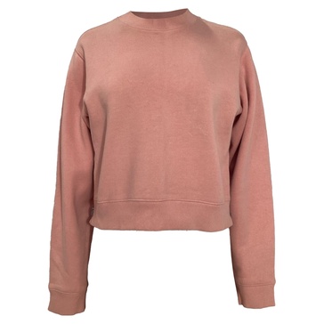 crewneck sweater in pink cotton