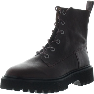 womens leather platform combat & lace-up boots