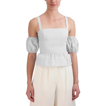 womens cotton off the shoulder peplum top