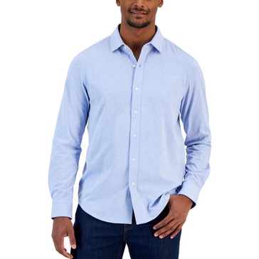 mens classic fit short sleeve button-down shirt