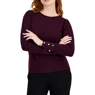 womens solid knit pullover sweater