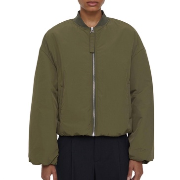 puffer bomber jacket in army