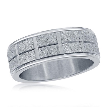 stainless steel sand blasted ring