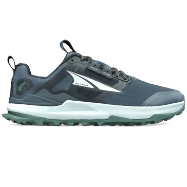 women's lone peak 8 trail running shoes in black/gray