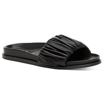 iva womens leather footbed slide sandals