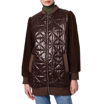 sherpa sleeve puffer