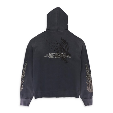 t.g.c.w. crystal zip up black hoodie