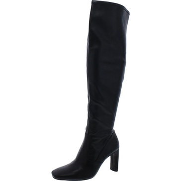 flexa tall womens faux leather pull on over-the-knee boots
