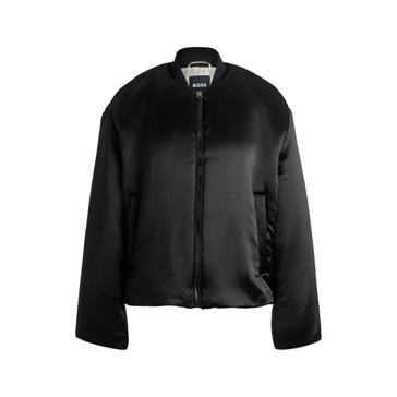 padded bomber jacket in satin