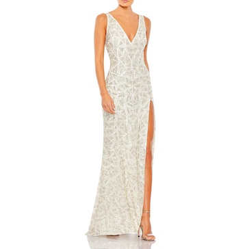 womens double v polyester evening dress