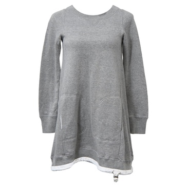 luck sweater dress in grey cotton