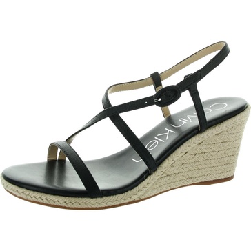 womens buckle manmade espadrille heels