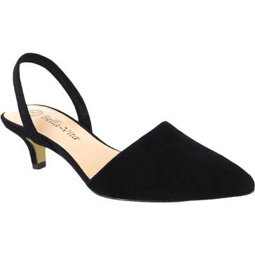 sarah womens stretch kitten heel slingback heels