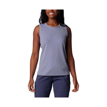 tank top women medium purple stretch sleeveless crew neck active vda289