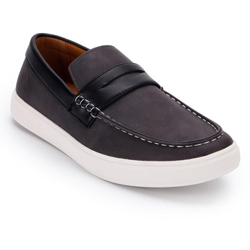 drift mens faux leather slip on boat shoes