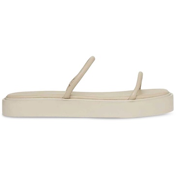 womens leather slip on platform sandals
