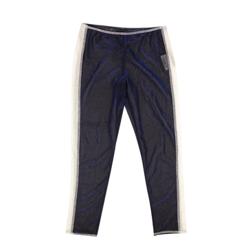 side stripe sheer leggings - blue