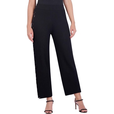 womens knit cut-out cropped pants