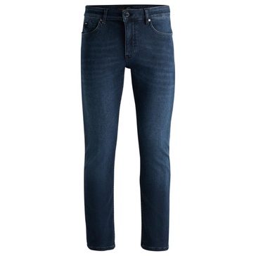 slim-fit jeans in blue knitted stretch denim