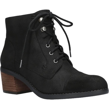sarina womens padded insole ankle combat & lace-up boots