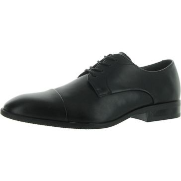 quinn mens faux leather lace up oxfords