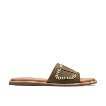 maritime mule in green suede