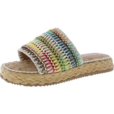 wallis womens woven straw slide sandals