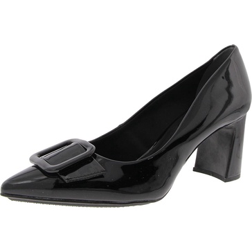 akbentley womens buckle man made block heels