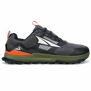 men's lone peak 7 trail running shoes in black/gray