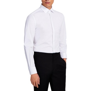 mens solid cotton stretch button-down shirt