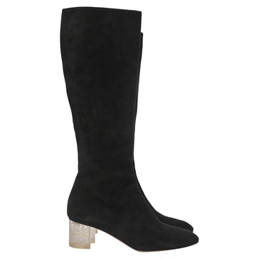 high boots in black suede