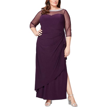 womens full length embellished evening dress