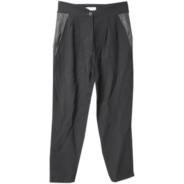 trousers in black viscose