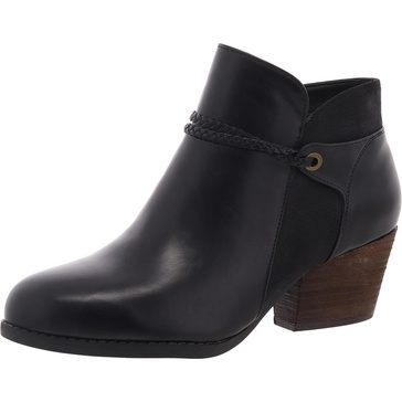 womens zipper faux leather booties