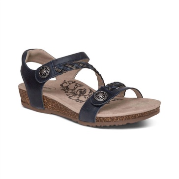 women's jillian leather sandals in blue