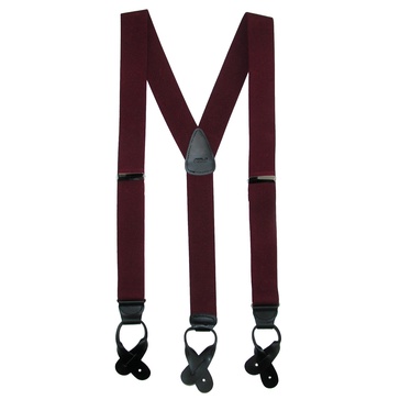 men's big & tall elastic button end dress suspenders with silver hardware